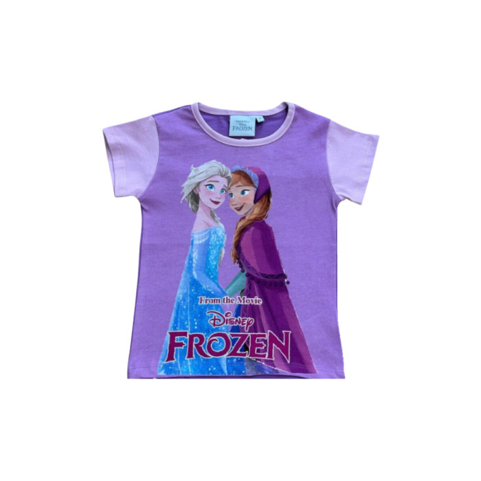 Compleu copii, 2 piese, mânecă scurtă, 100% bumbac, mov, Frozen [2]