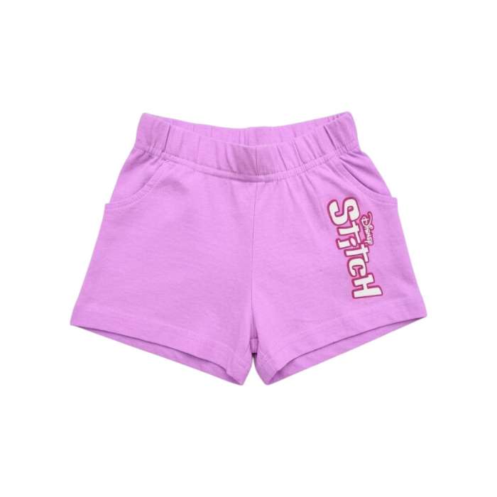 Compleu copii, 2 piese, mânecă scurtă, 100% bumbac, roz, Stitch [3]