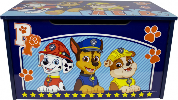 Cutie depozitare pentru jucării din MDF, 56x30x30 cm, albastru, Paw Patrol [3]