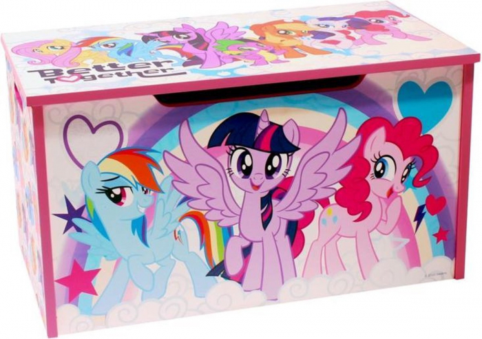 Cutie depozitare pentru jucării din MDF, 56x30x30 cm, multicolor, My Little Pony [1]