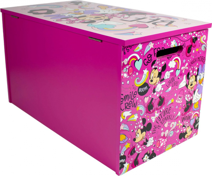 Cutie depozitare pentru jucării din MDF, 56x30x30 cm, multicolor, Minnie Mouse [3]