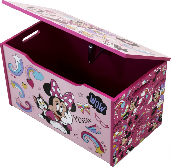 Cutie depozitare pentru jucării din MDF, 56x30x30 cm, multicolor, Minnie Mouse [2]