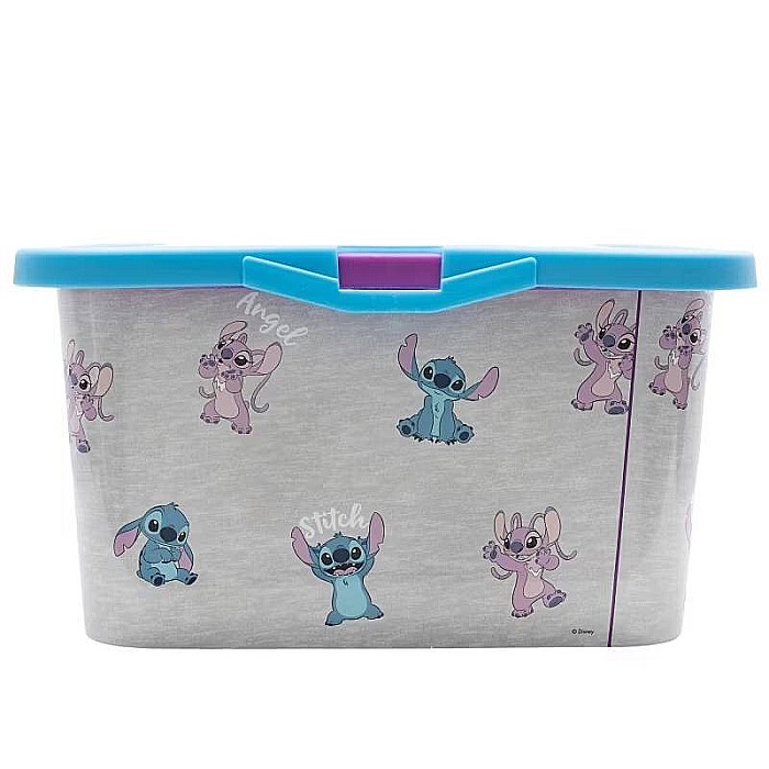 Cutie pentru depozitare, din plastic, cu capac, 13 L, multicolor, 39x29x15 cm, Stitch and Angel [2]