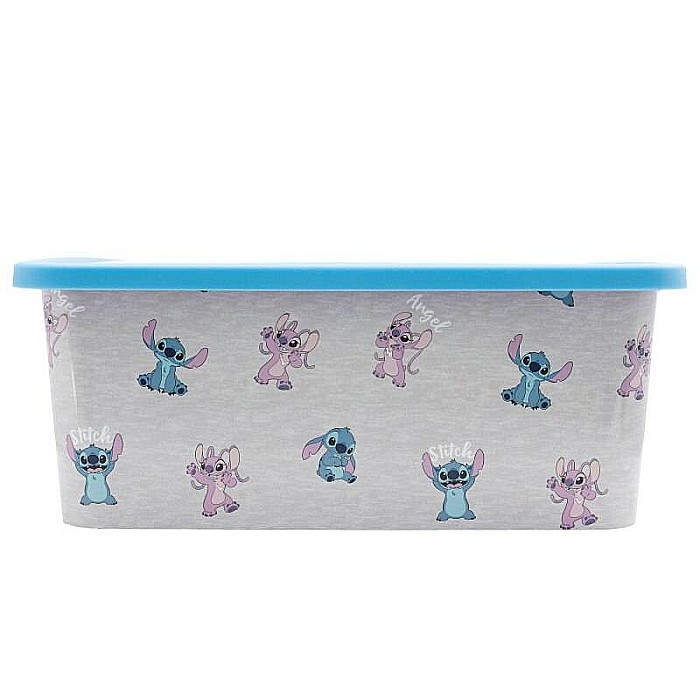Cutie pentru depozitare, din plastic, cu capac, 13 L, multicolor, 39x29x15 cm, Stitch and Angel [3]