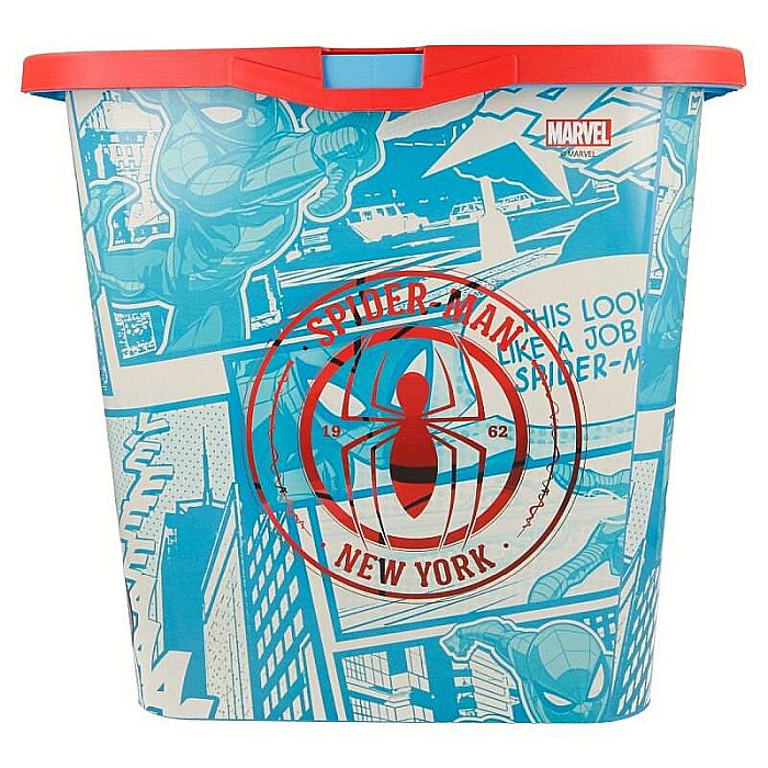 Cutie pentru depozitare, din plastic, cu capac, 23 L, multicolor, 40x27x29 cm, Spiderman [2]