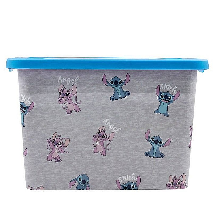 Cutie pentru depozitare, din plastic, cu capac, 7 L, multicolor, 29x19x19 cm, Stitch and Angel [3]