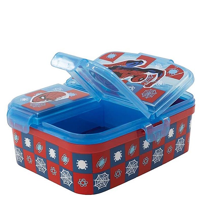 Cutie sandwich, cu patru compartimente, multicolor, fără BPA Arachnid, Spiderman [3]