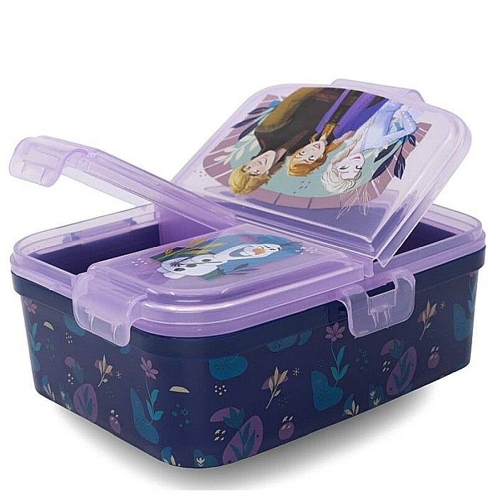 Cutie sandwich, cu patru compartimente, multicolor, fără BPA, Trust the Journey, Frozen, Disney [3]