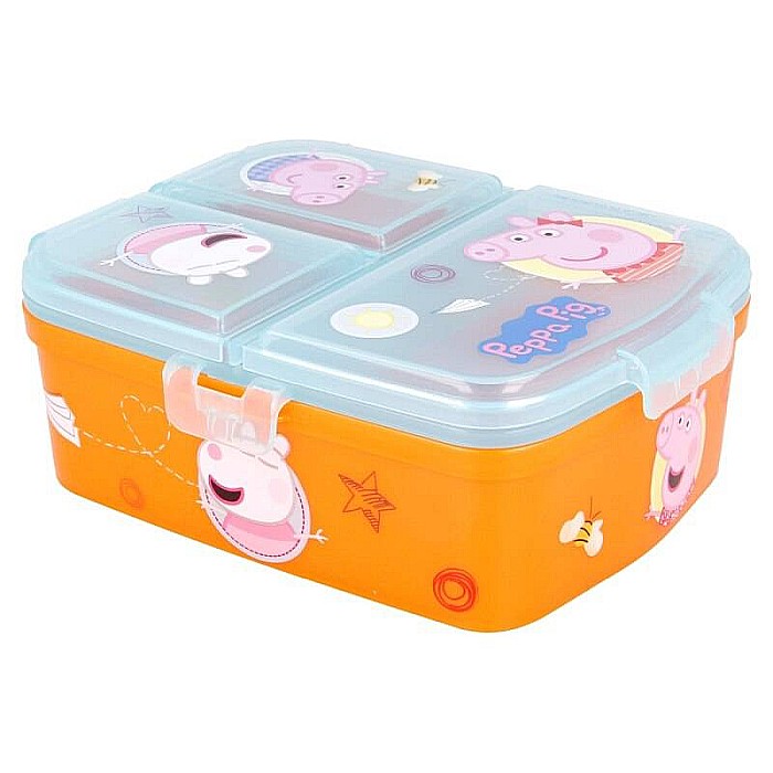 Cutie sandwich, cu patru compartimente, multicolor, fără BPA, Peppa Pig [5]
