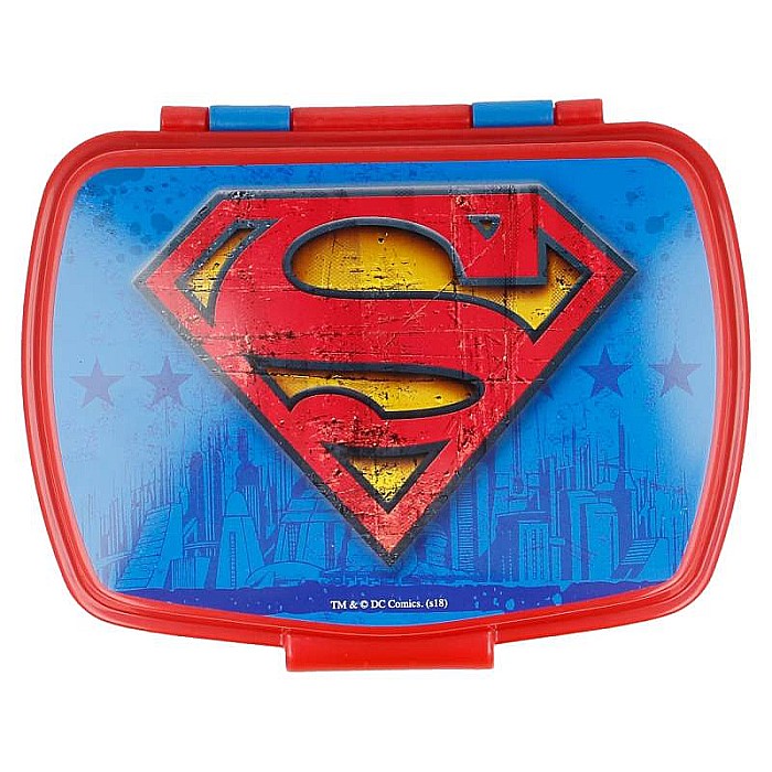 Cutie sandwich dreptunghiulară Superman Symbol, 17x14x5,6 cm Albastru [2]