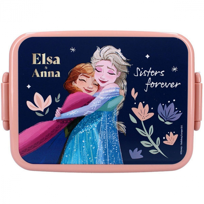 Cutie sandwich multicolor, fara BPA, cu garnitura si inchidere ermetica, 16x13x5 cm, Frozen, Disney [2]