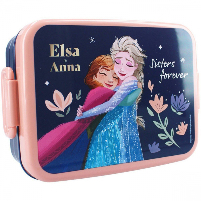 Cutie sandwich multicolor, fara BPA, cu garnitura si inchidere ermetica, 16x13x5 cm, Frozen, Disney [1]