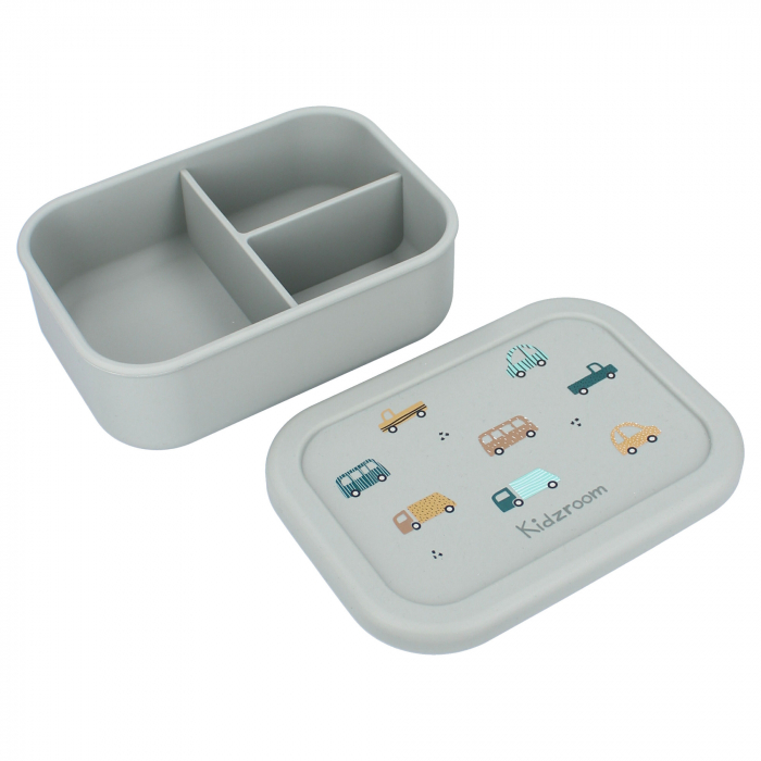 Cutie sandwich multicompartimente, din silicon, 17x12x6 cm, rezistenta la microunde si masina de spalat vase, Kidzroom Sweet cuddles [2]