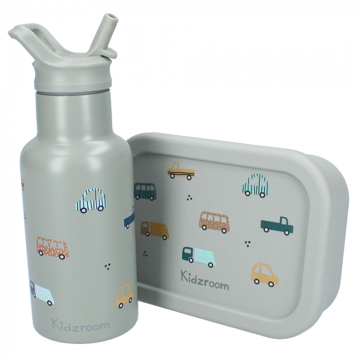 Cutie sandwich multicompartimente, din silicon, 17x12x6 cm, rezistenta la microunde si masina de spalat vase, Kidzroom Sweet cuddles [3]