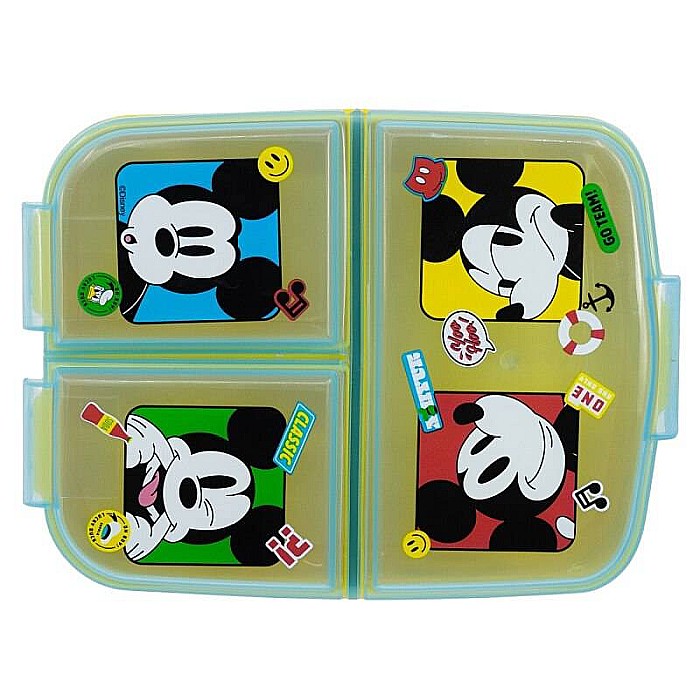 Cutie sandwich, multicompartimente, multicolor, fără BPA, Fun-tastic, Mickey Mouse, Disney [3]