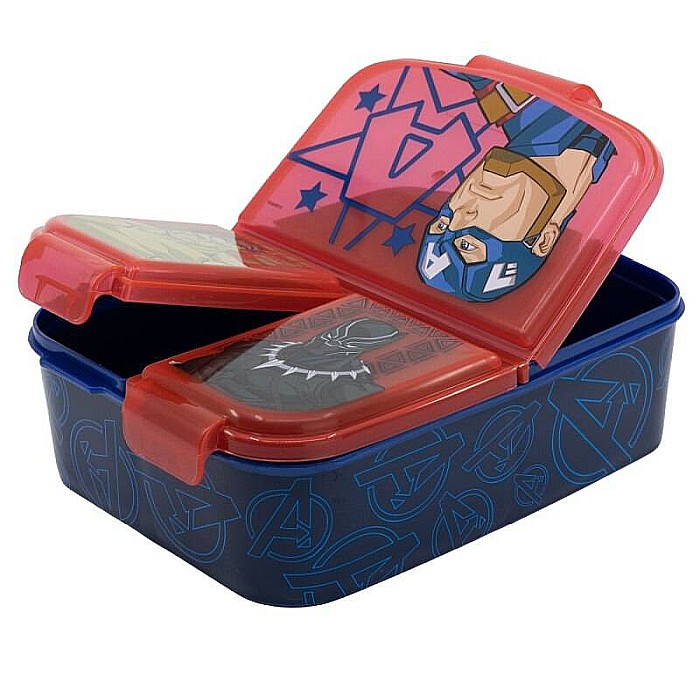 Cutie sandwich, multicompartimente, multicolor, fără BPA, Invicible Force, Avengers, Marvel [2]