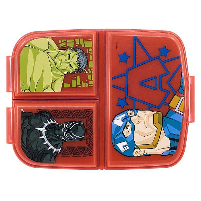 Cutie sandwich, multicompartimente, multicolor, fără BPA, Invicible Force, Avengers, Marvel [3]