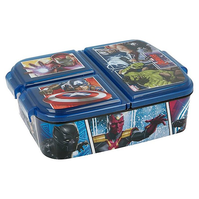 Cutie sandwich, multicompartimente, pentru copii, multicolor, fără BPA, Avengers [2]