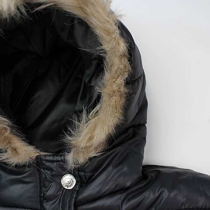 Geacă fete cu logo, glugă și buzunare laterale, negru, Lee Cooper [2]