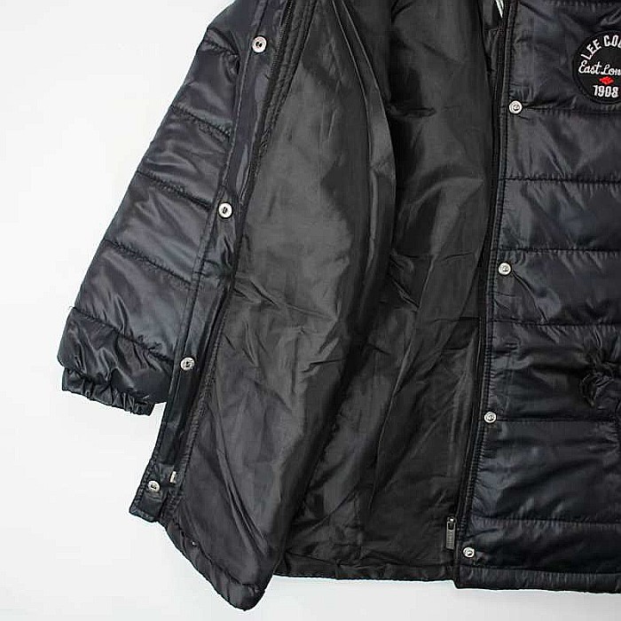Geacă fete cu logo, glugă și buzunare laterale, negru, Lee Cooper [3]