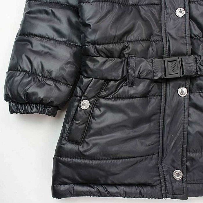Geacă fete cu logo, glugă și buzunare laterale, negru, Lee Cooper [4]