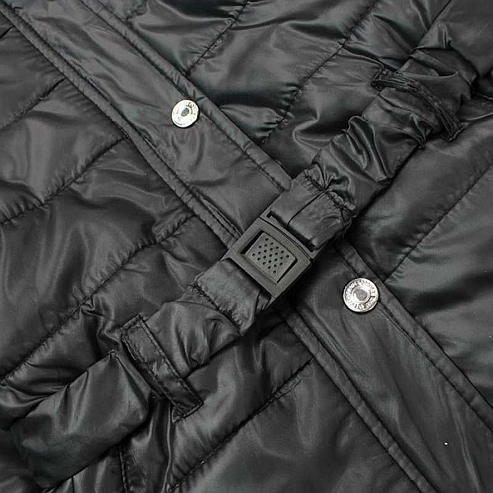 Geacă fete cu logo, glugă și buzunare laterale, negru, Lee Cooper [6]