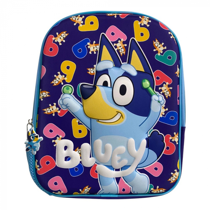 Ghiozdan 3D, 29x24x12 cm, multicolor, bretele ajustabile si captusite, Miniplay, Bluey [1]