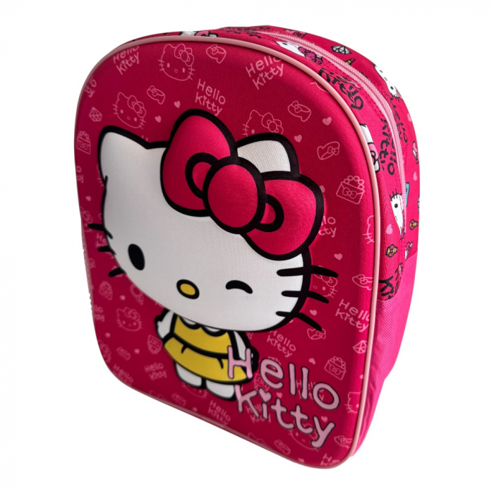 Ghiozdan 3D, 29x24x12 cm, multicolor, bretele ajustabile si captusite, My Style, Hello Kitty [1]