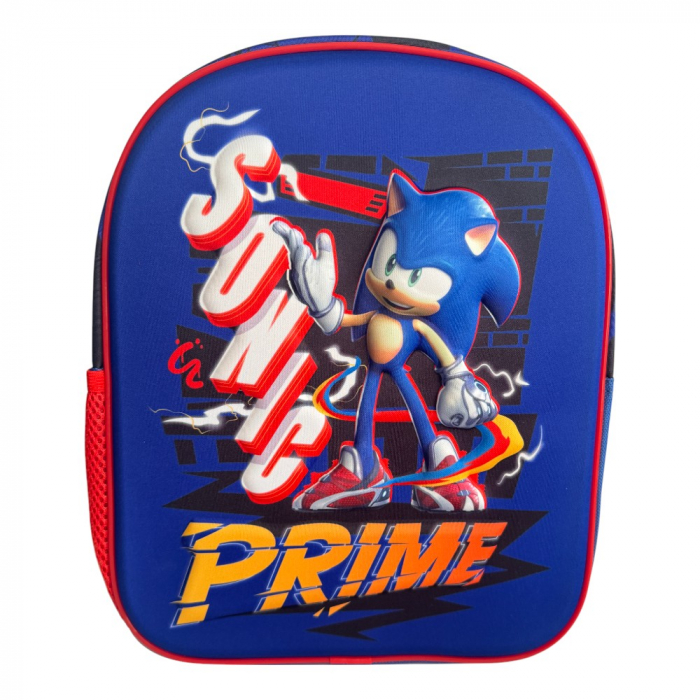Ghiozdan 3D, 30x24x12 cm, multicolor, bretele ajustabile si captusite, Sonic [1]