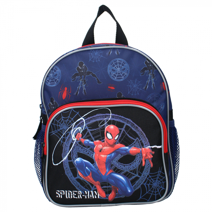 Ghiozdan copii, 29 x 23 x 10 cm, cu doua compartimente, buzunare laterale, multicolor, bretele ergonomice, intarite si ajustabile, Fight Against Wrong, Spiderman [2]
