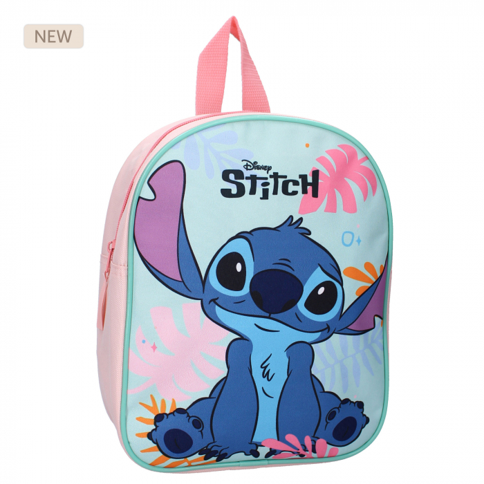 Ghiozdan copii, 29x22x9 cm, cu un compartiment, multicolor, bretele ergonomice, intarite si ajustabile, Cuteness Overload, Stitch [1]