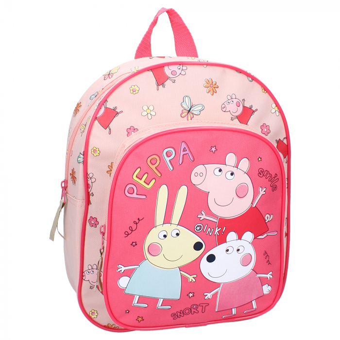 Ghiozdan copii, 30x25x11 cm, cu doua compartimente, multicolor, bretele ergonomice, intarite si ajustabile, I love This, Peppa Pig [1]