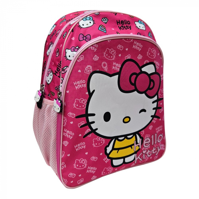 Ghiozdan copii, 40x30x11 cm, cu doua compartimente, multicolor, bretele intarite si ajustabile, My Style, Hello Kitty [1]