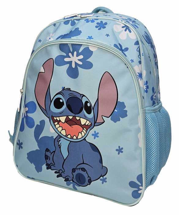 Ghiozdan copii, 40x30x11 cm, cu doua compartimente, multicolor, bretele intarite si ajustabile, Stitch, Disney [2]