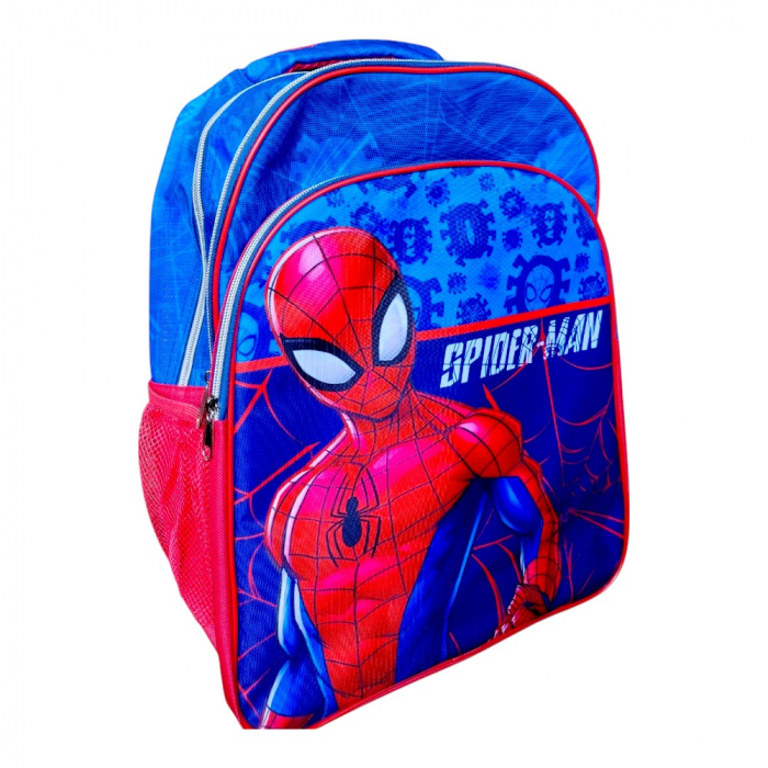 Ghiozdan copii, 42x30x17 cm, cu trei compartimente si doua buzunare laterale, multicolor, bretele ergonomice, intarite si ajustabile, benzi reflectorizante, Spiderman [3]