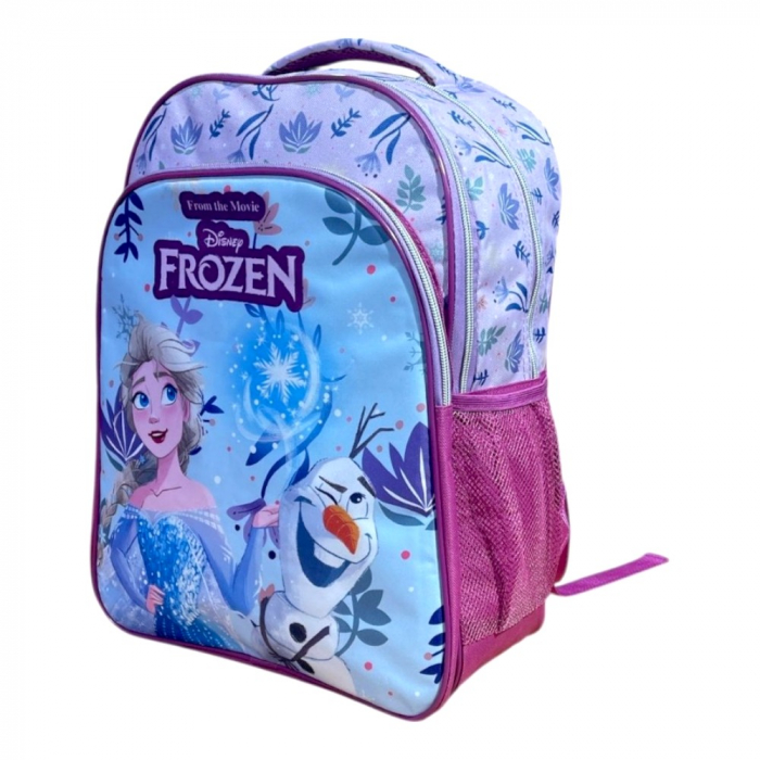 Ghiozdan copii, 42x30x17 cm, cu trei compartimente si doua buzunare laterale, multicolor, bretele ergonomice, intarite si ajustabile, benzi reflectorizante, Frozen [2]
