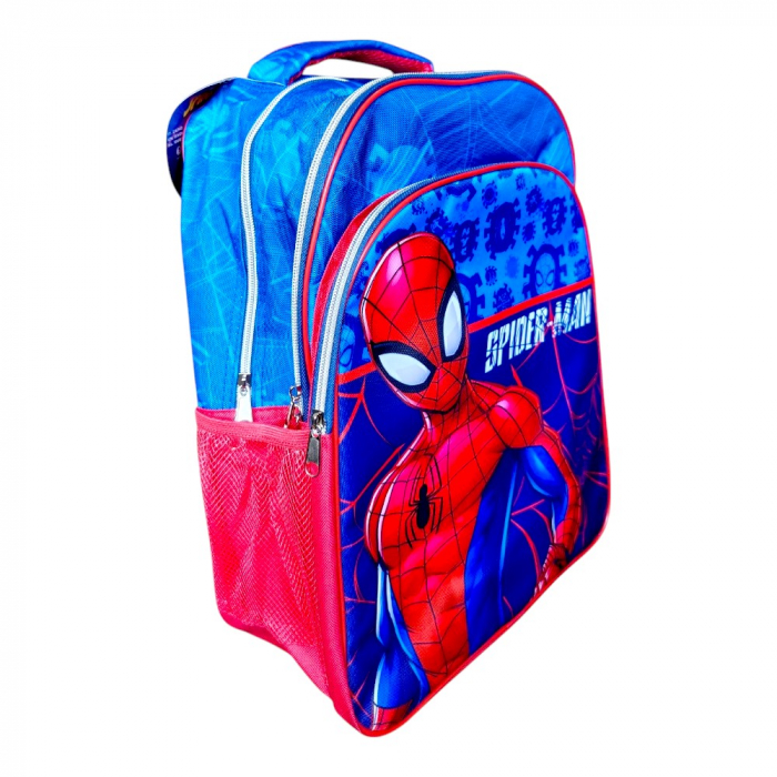 Ghiozdan copii, 42x30x17 cm, cu trei compartimente si doua buzunare laterale, multicolor, bretele ergonomice, intarite si ajustabile, benzi reflectorizante, Spiderman [4]