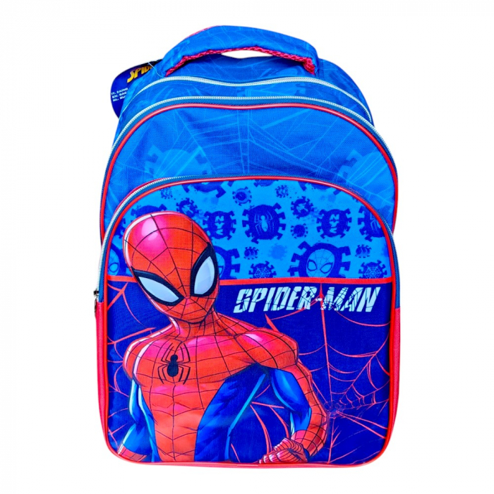 Ghiozdan copii, 42x30x17 cm, cu trei compartimente si doua buzunare laterale, multicolor, bretele ergonomice, intarite si ajustabile, benzi reflectorizante, Spiderman [2]