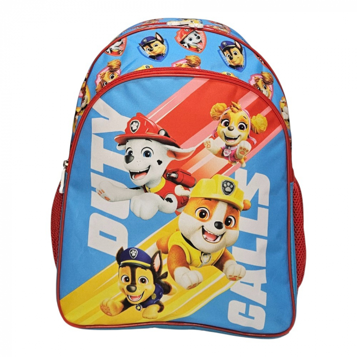 Ghiozdan ergonomic, cu doua compartimente si doua buzunare laterale, 40x30x17 cm, bretele ajustabile si intarite, multicolor, Paw Patrol [2]