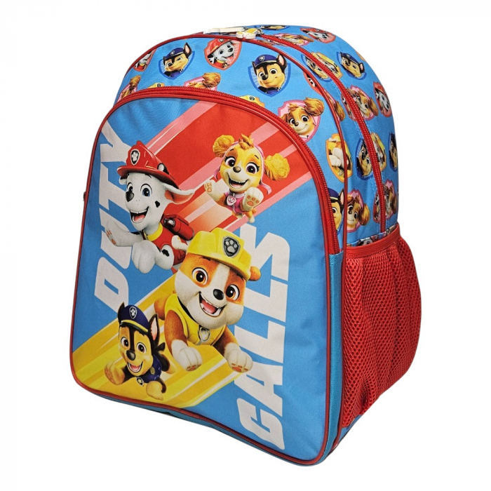 Ghiozdan ergonomic, cu doua compartimente si doua buzunare laterale, 40x30x17 cm, bretele ajustabile si intarite, multicolor, Paw Patrol [3]