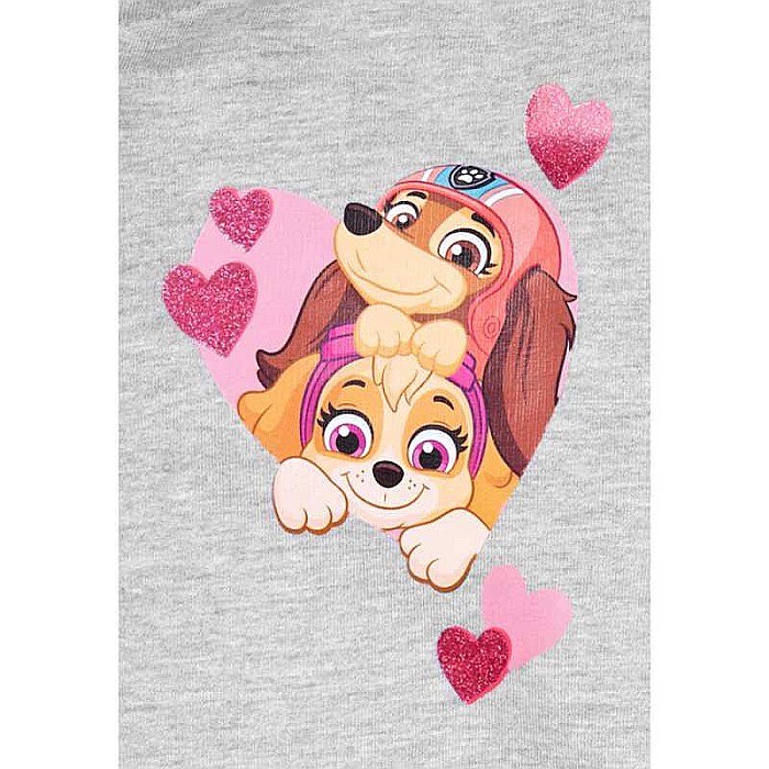 Hanorac copii cu glugă, gri, bumbac, Love, Paw Patrol [2]