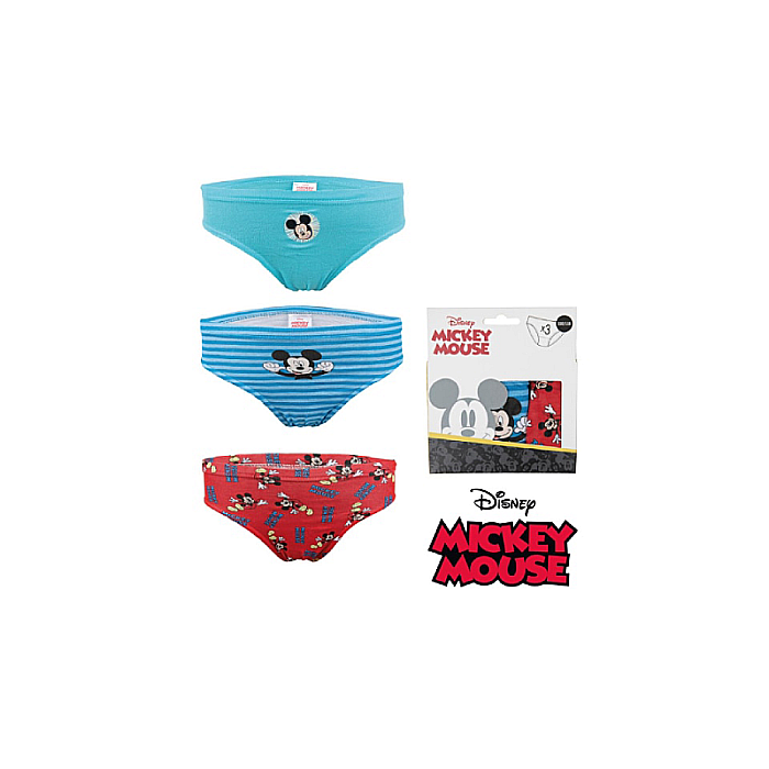 Set 3 chiloți pentru băieți, 100% bumbac, multicolor,  Mickey Mouse [2]