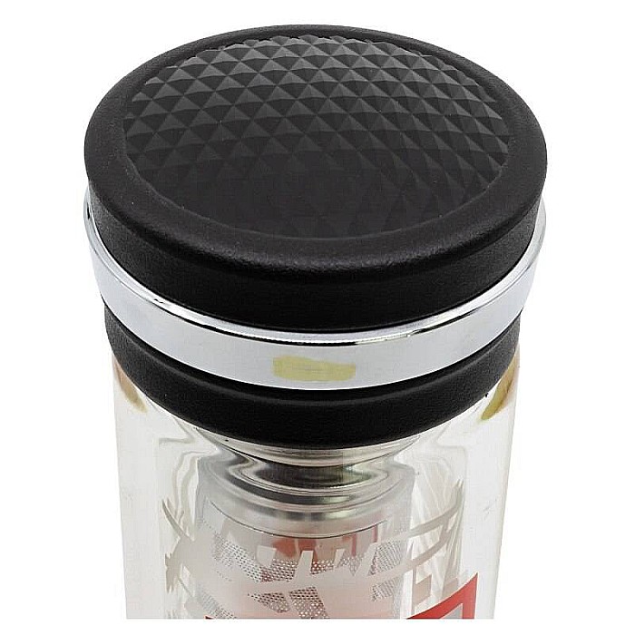 Infuzor de ceai din sticlă barosilicată, cu pereți dubli, 350 ml, roșu, Marvel [4]