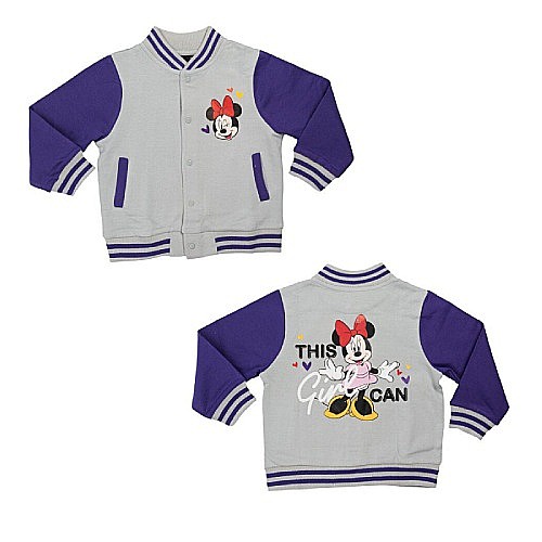 Jachetă tip colegiu pentru fetițe, multicolor, 100% bumbac, Minnie Mouse, Disney [3]