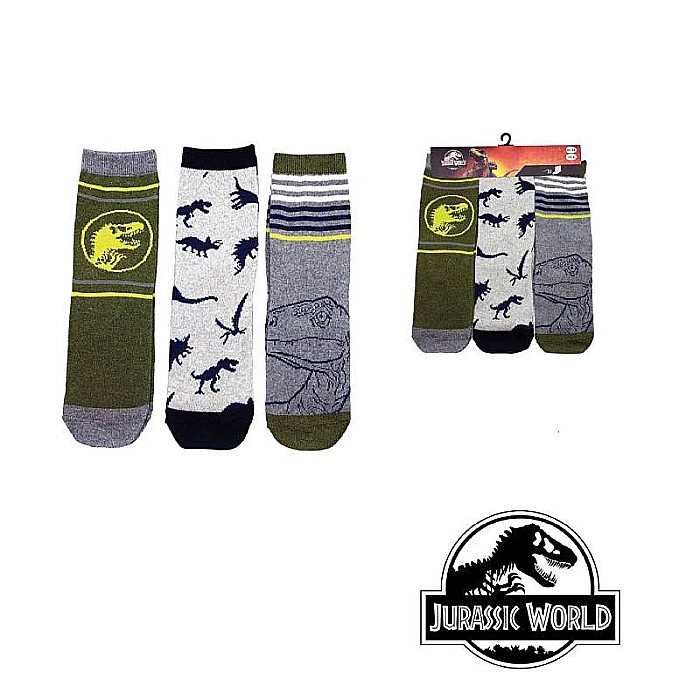 Set 3 perechi șosete copii, multicolor Jurassic World, jw01 [2]