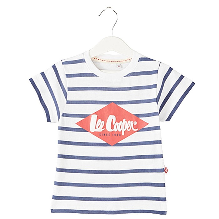 Tricou copii, 100% bumbac, albastru/alb, Lee Cooper [1]