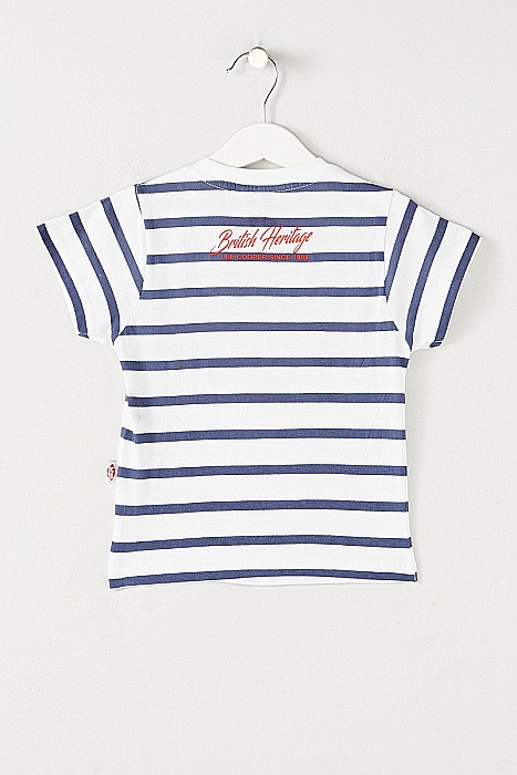 Tricou copii, 100% bumbac, albastru/alb, Lee Cooper [2]