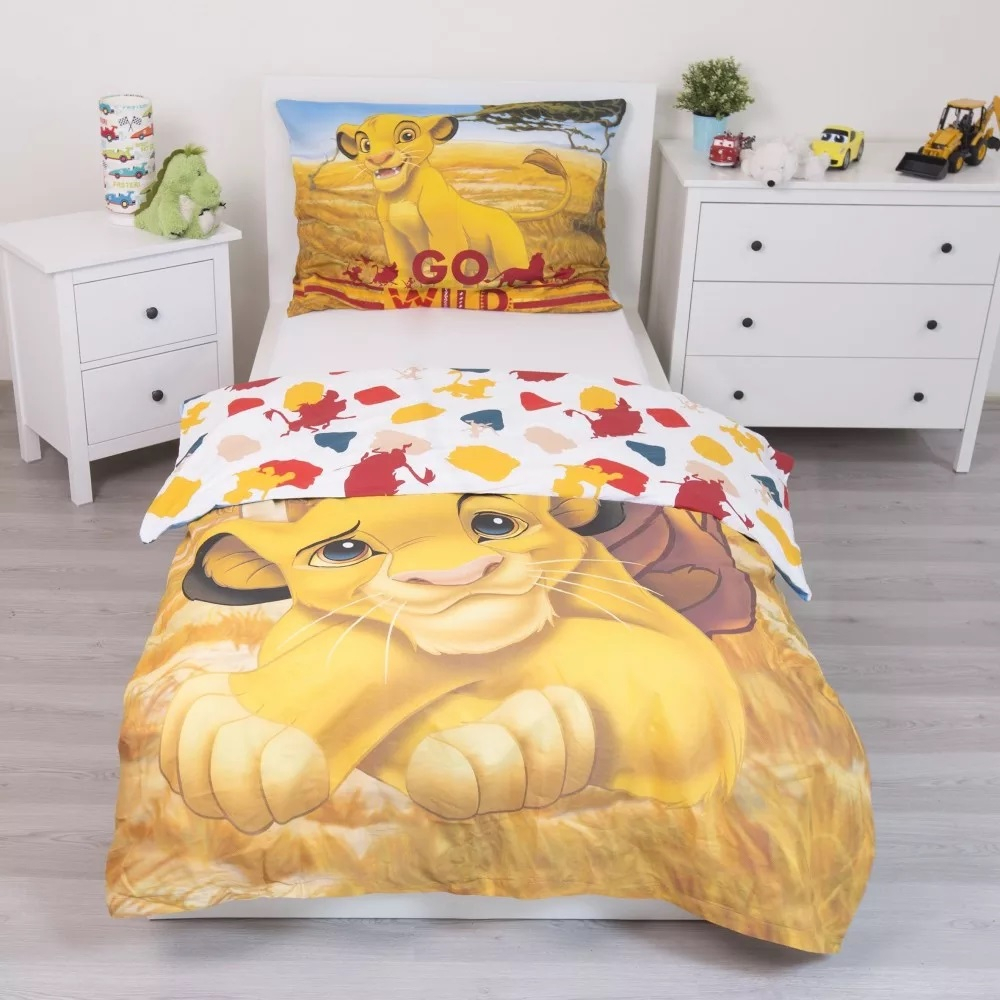 Lenjerie de pat pentru copii Regele Leu, 140×200cm, 70×90 cm, multicolor [3]
