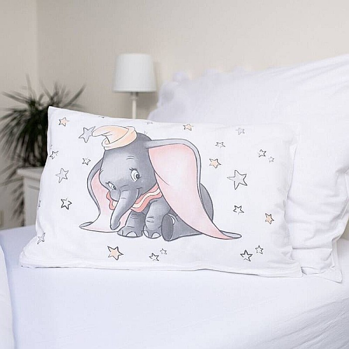 Set lenjerie pat copii, 100% bumbac, multicolor, 2 piese, 100×135 cm, 40×60, Dumbo, Disney, stars [4]