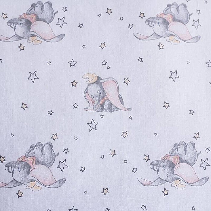 Set lenjerie pat copii, 100% bumbac, multicolor, 2 piese, 100×135 cm, 40×60, Dumbo, Disney, stars [6]